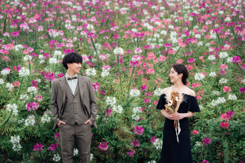 四季彩の丘でウェディングフォト