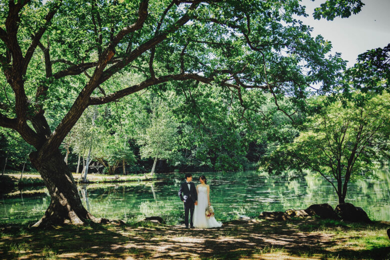 富良野の鳥沼公園でウェディングフォト&オープニングムービー