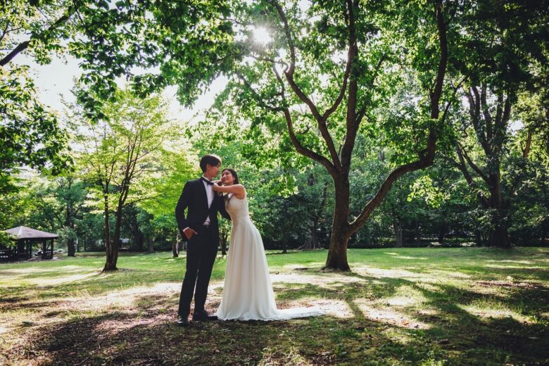 富良野の鳥沼公園でウェディングフォト&オープニングムービー