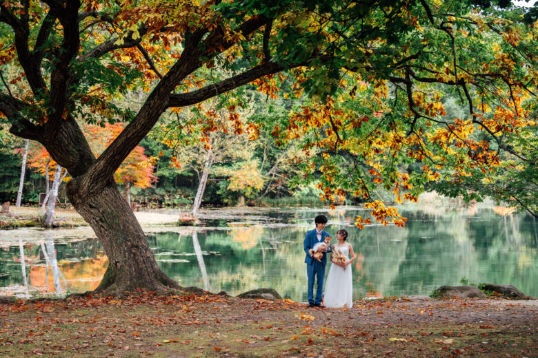 紅葉のウェディングフォト
