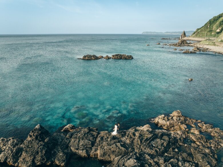 積丹・神居岬でのウェディングフォト