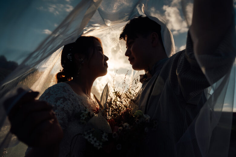 西陽も楽しめる美瑛の四季彩の丘