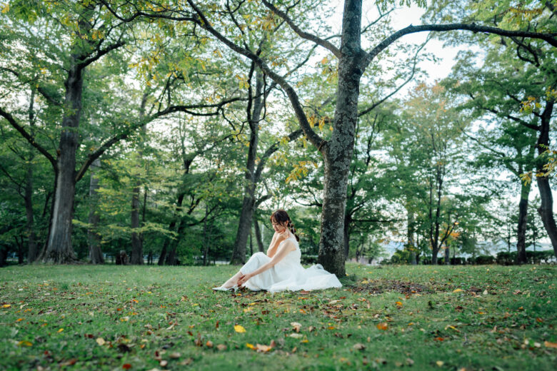 富良野ウェディングを鳥沼公園で
