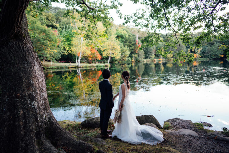 富良野の鳥沼公園でウェディングフォト&オープニングムービー