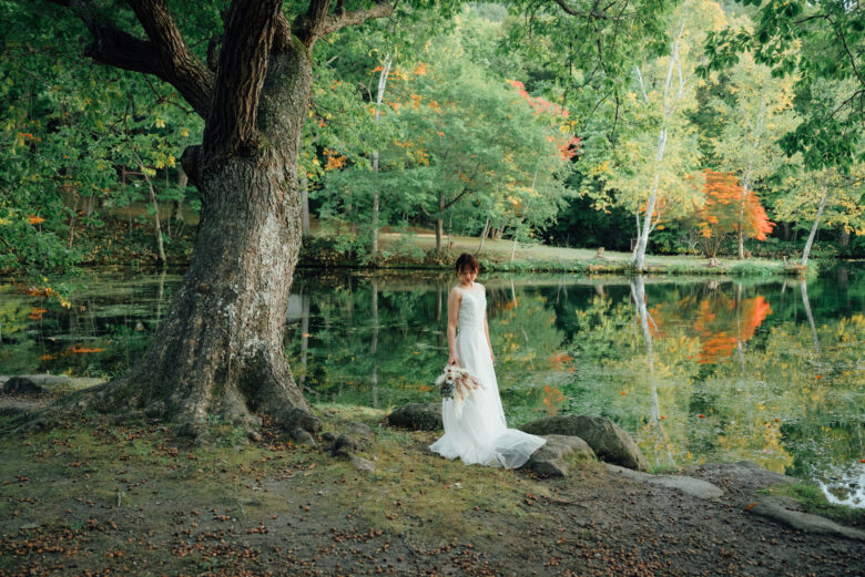 鳥沼公園で幻想的なウェディングフォトを