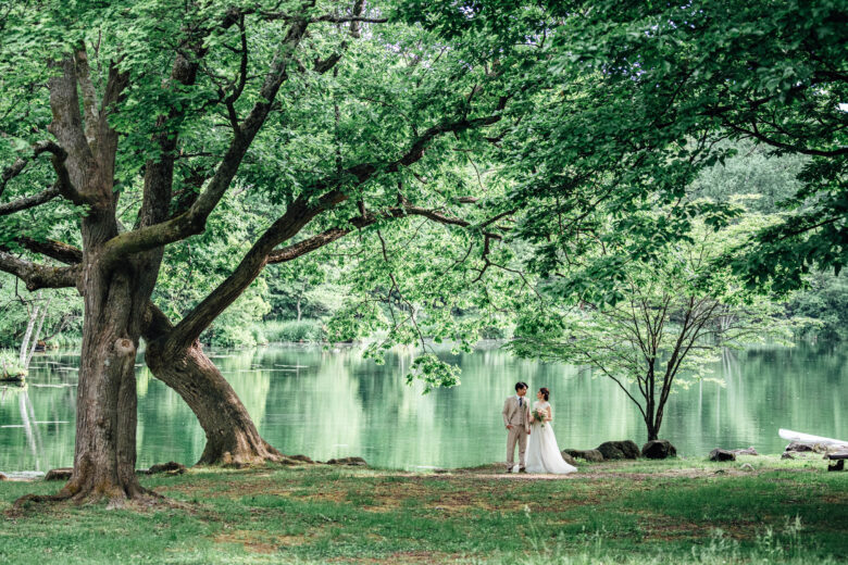 富良野の鳥沼公園でウェディングフォト&オープニングムービー