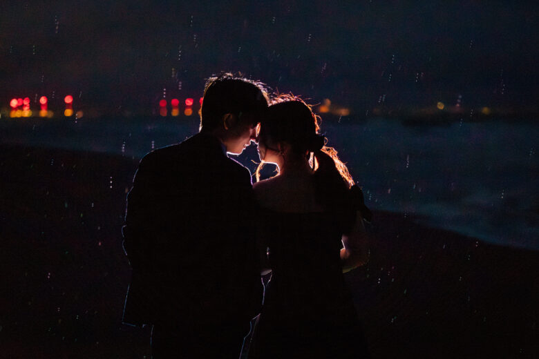 石狩ウェディング前撮り夕暮れフォト