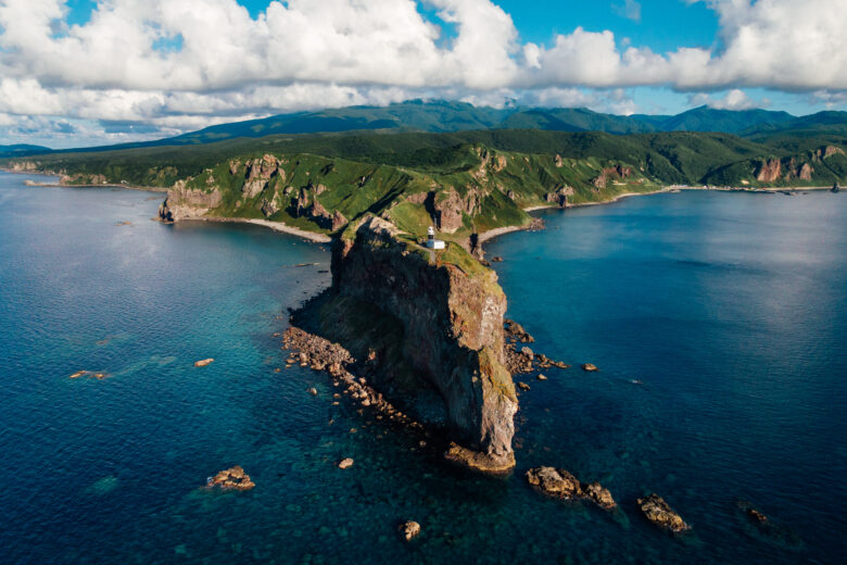 積丹の神居岬でのドローンウェディング