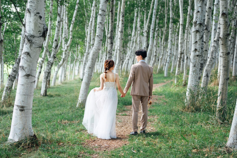白樺ウェディング前撮りフォト